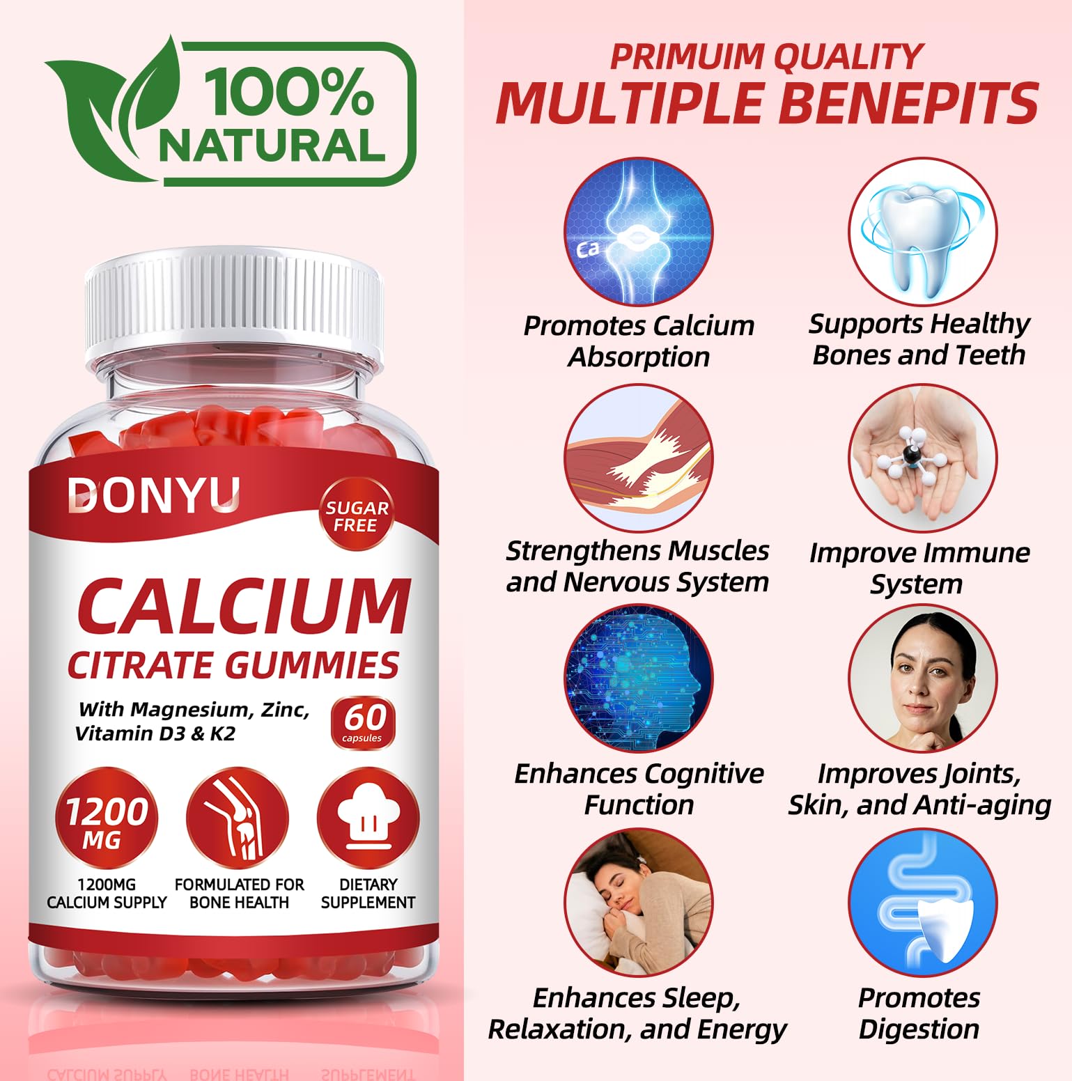 DONYU Calcium Citrate Gummies in hand