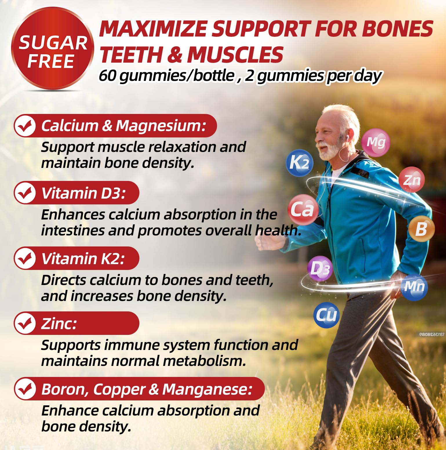 DONYU Calcium Citrate Gummies with ingredients list
