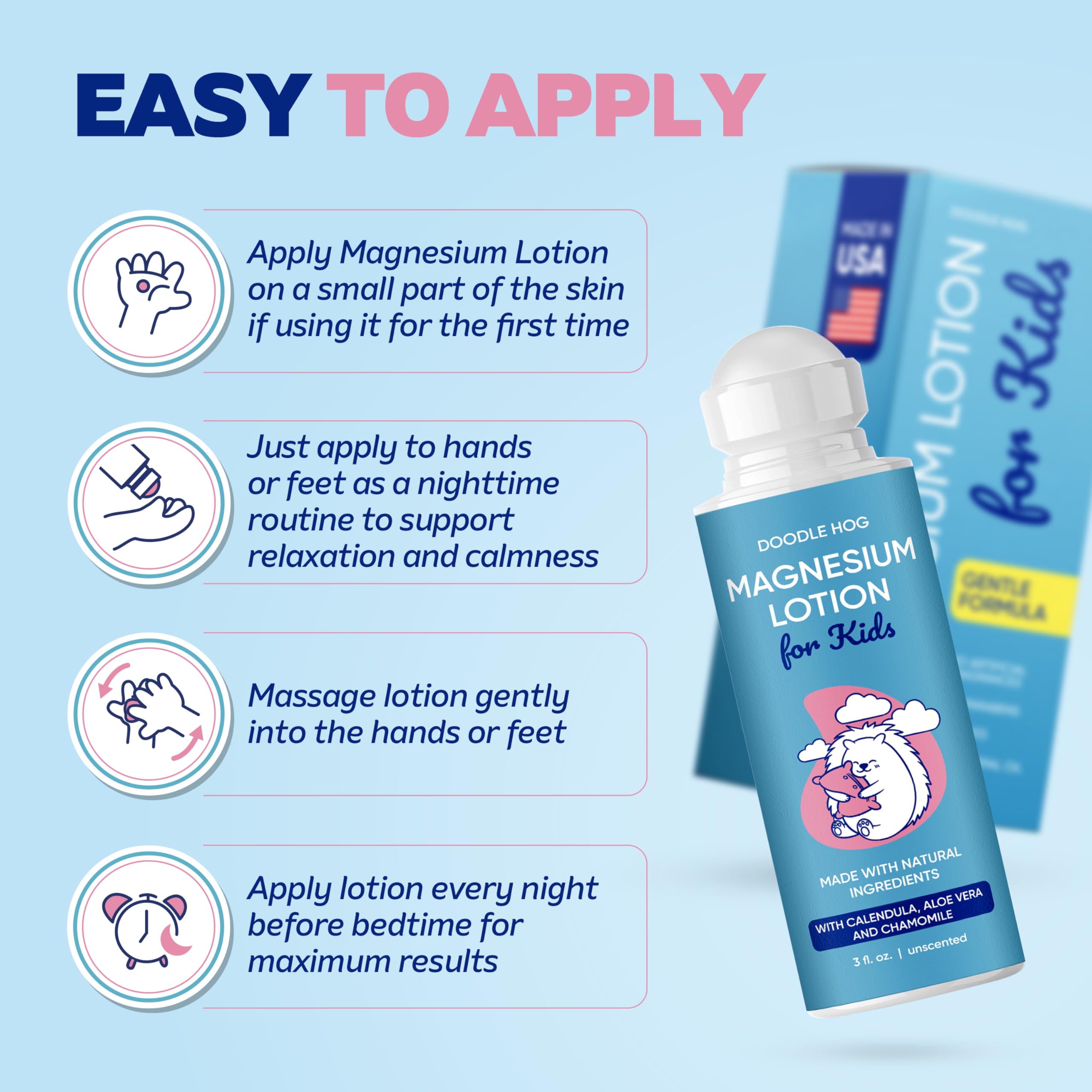 DOODLE HOG Kids Magnesium Roll On with chamomile