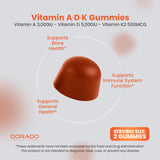 DORADO NUTRITION ADK Vitamin Gummies blue raspberry gummy close-up