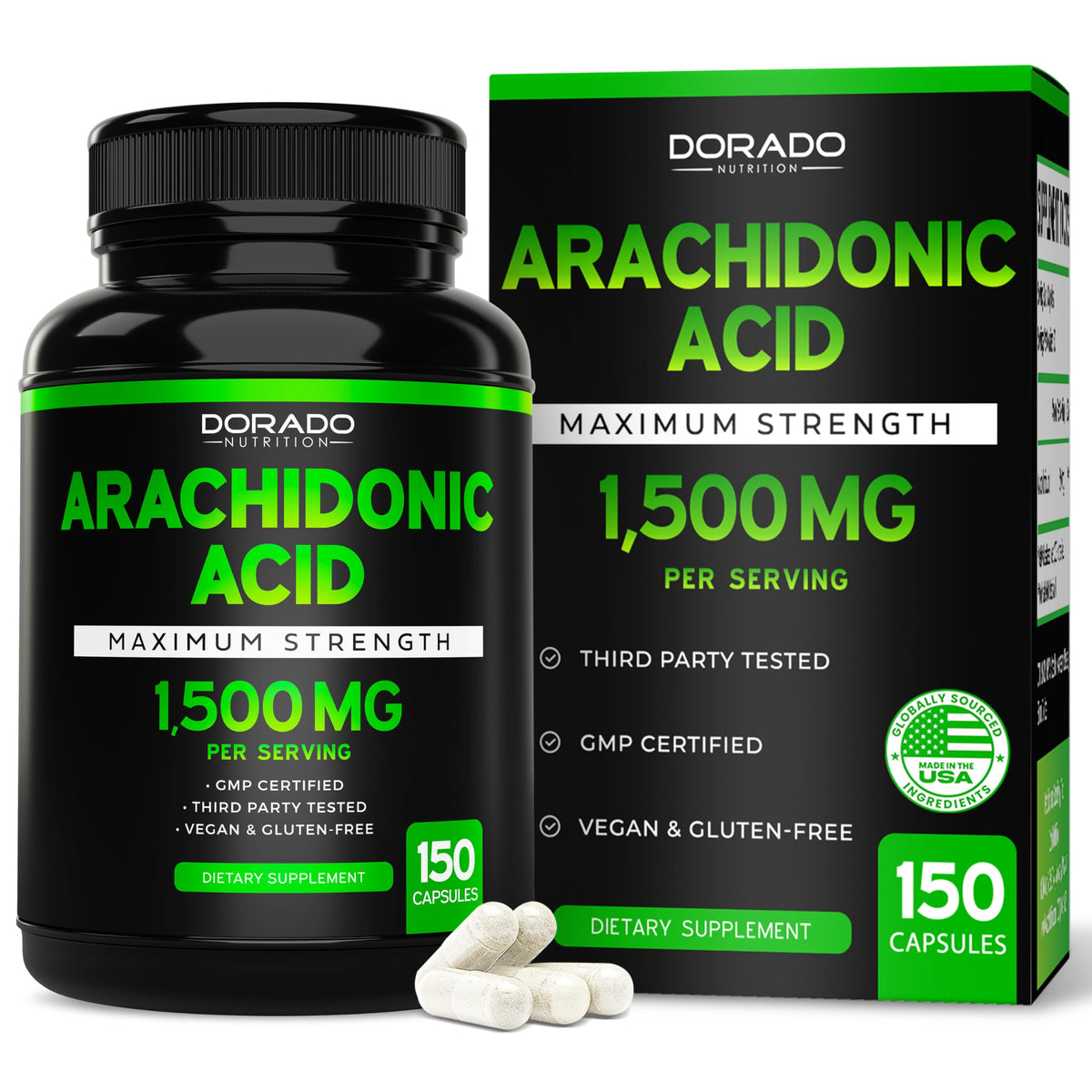 DORADO NUTRITION Arachidonic Acid 150 capsules front view