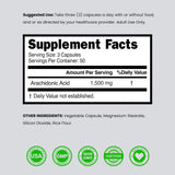 DORADO NUTRITION Arachidonic Acid capsules on a wooden table