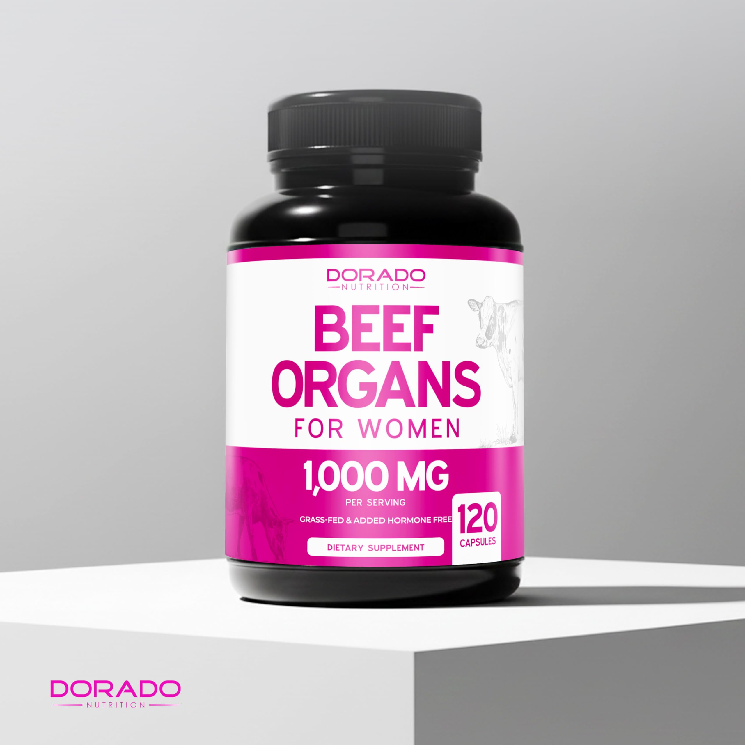 DORADO NUTRITION Beef Organ for Women Supplement bottle back view