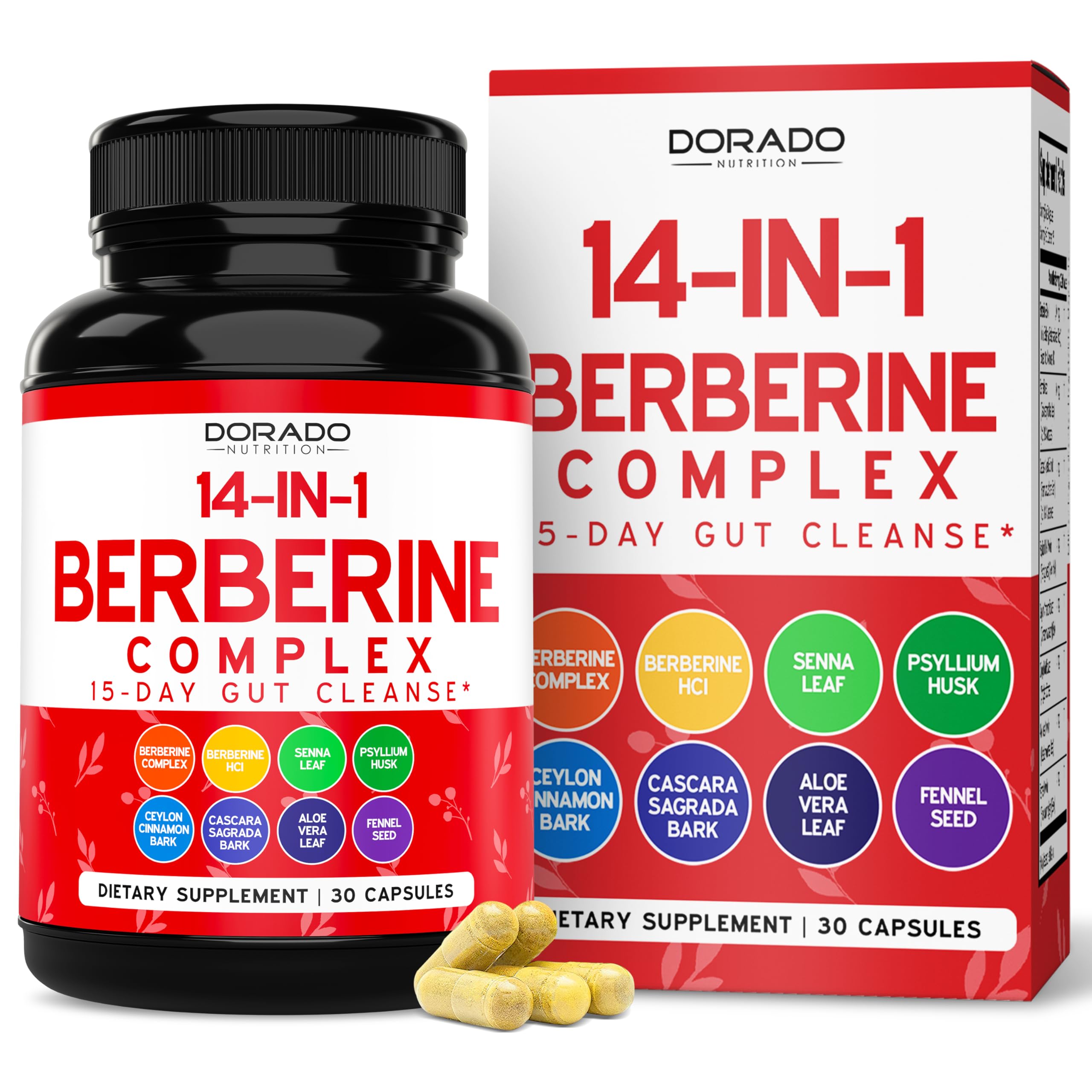 DORADO NUTRITION GLP-1 Berberine Capsules bottle front view