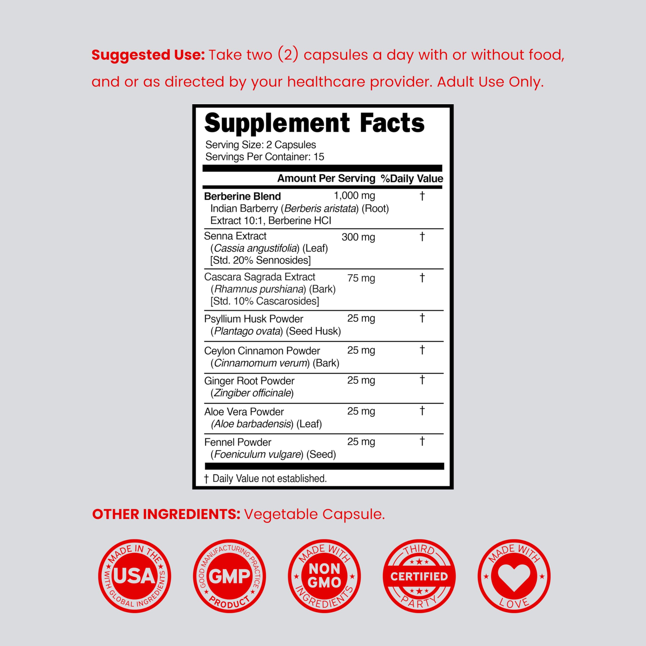 DORADO NUTRITION GLP-1 Berberine Capsules with measuring spoon