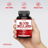 DORADO NUTRITION Hawthorn Blood Flow Supplement bottle cap open