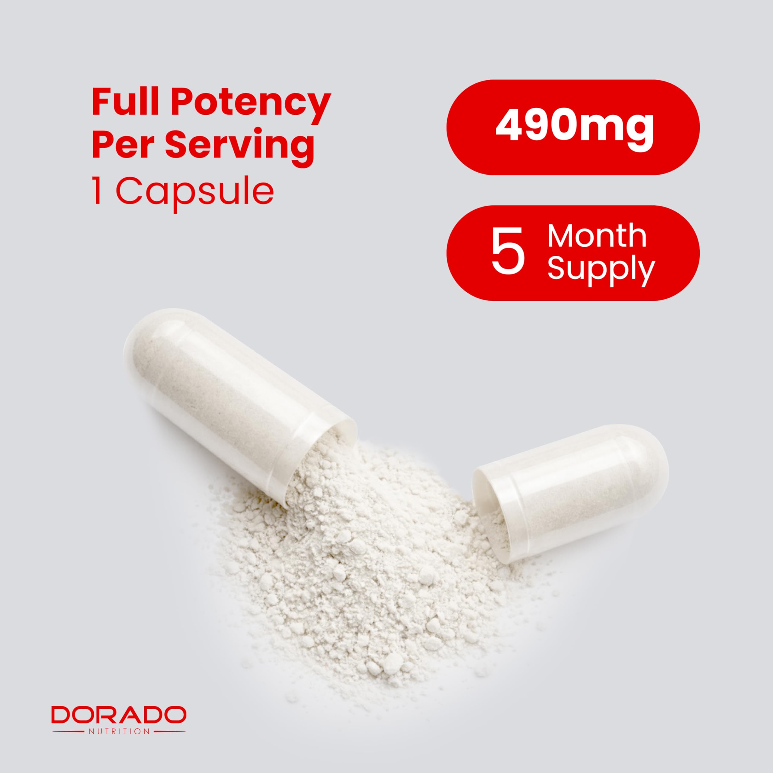 DORADO NUTRITION Hawthorn Blood Flow Supplement capsules on a wooden table