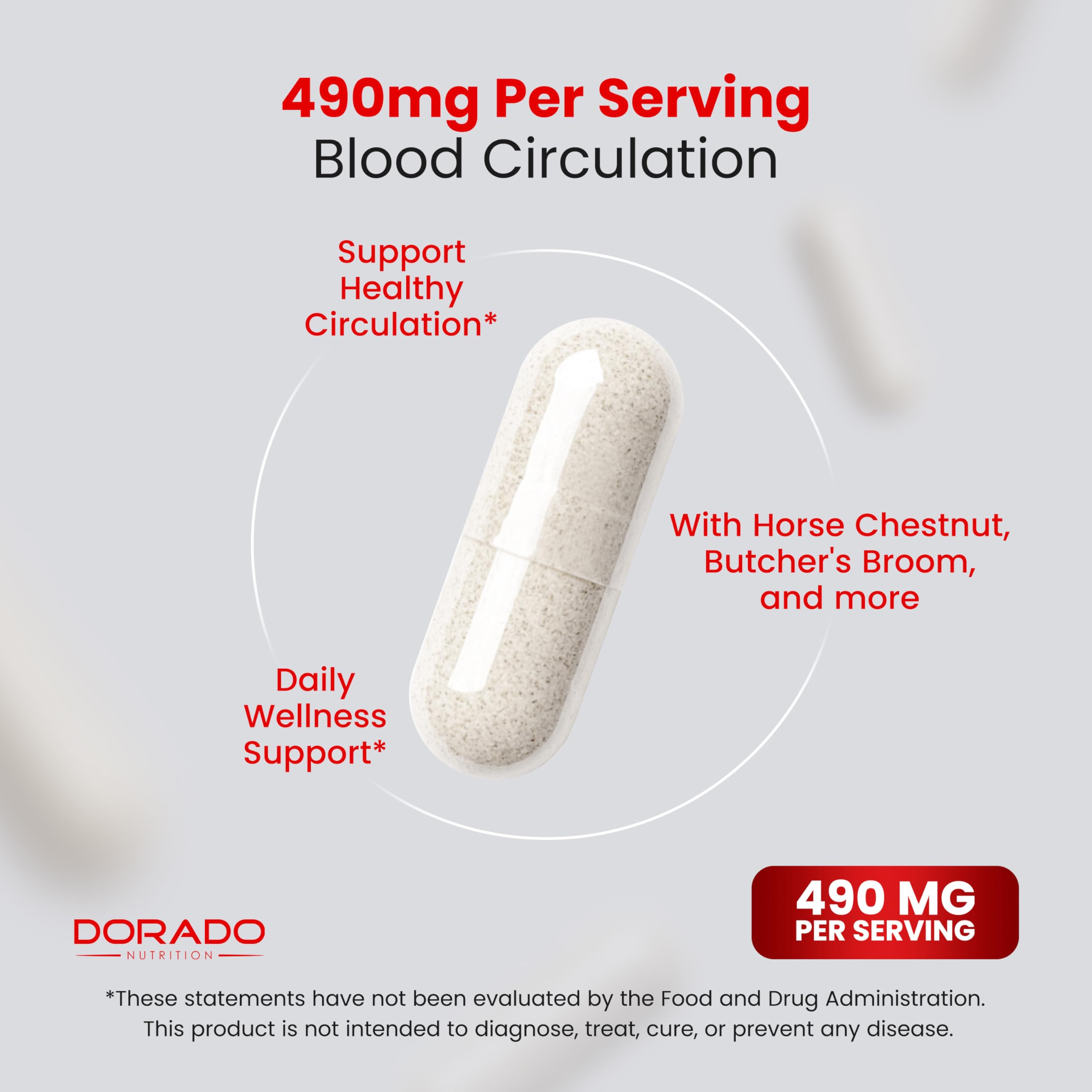 DORADO NUTRITION Hawthorn Blood Flow Supplement ingredients list