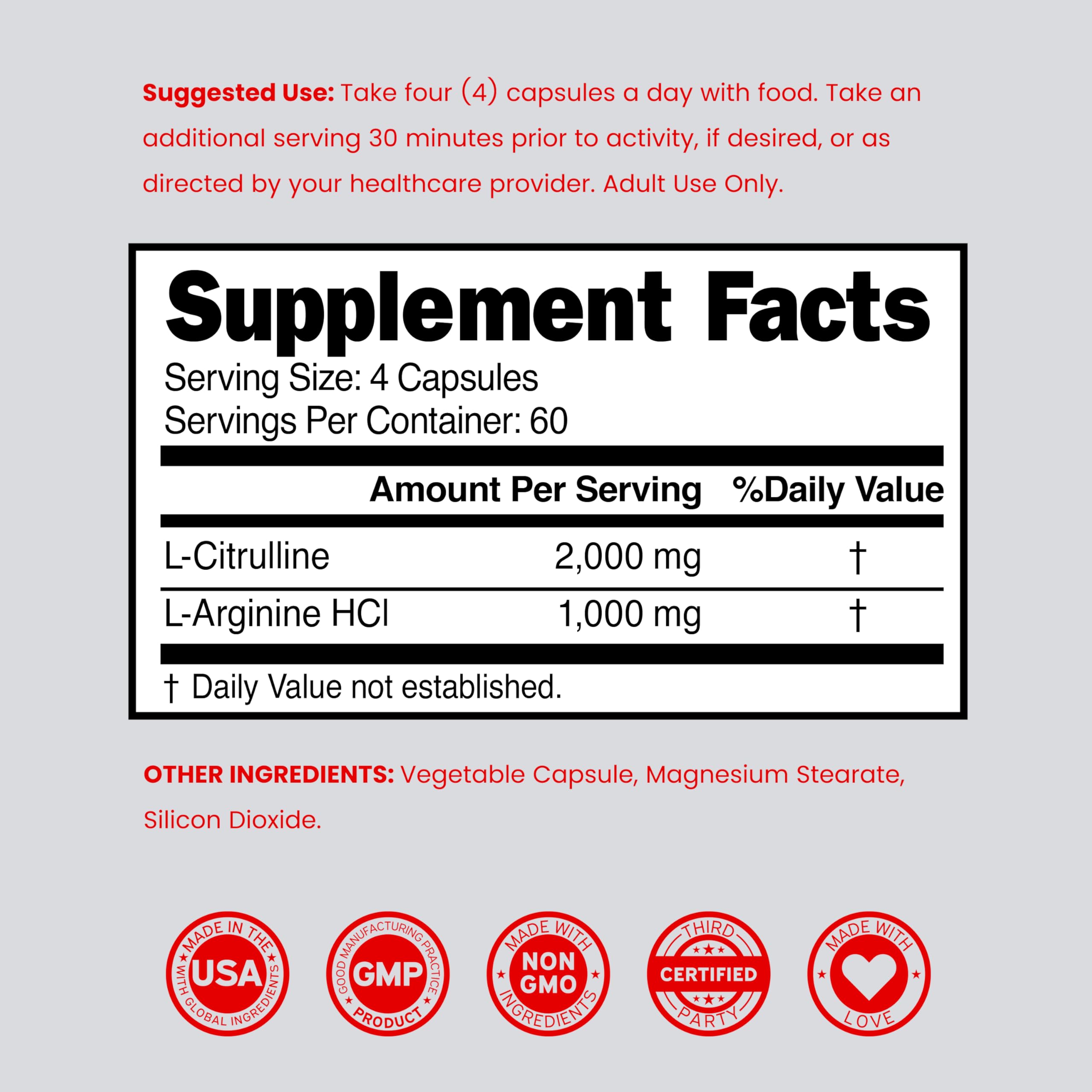 DORADO NUTRITION L-Arginine L-Citrulline Complex bottle top view