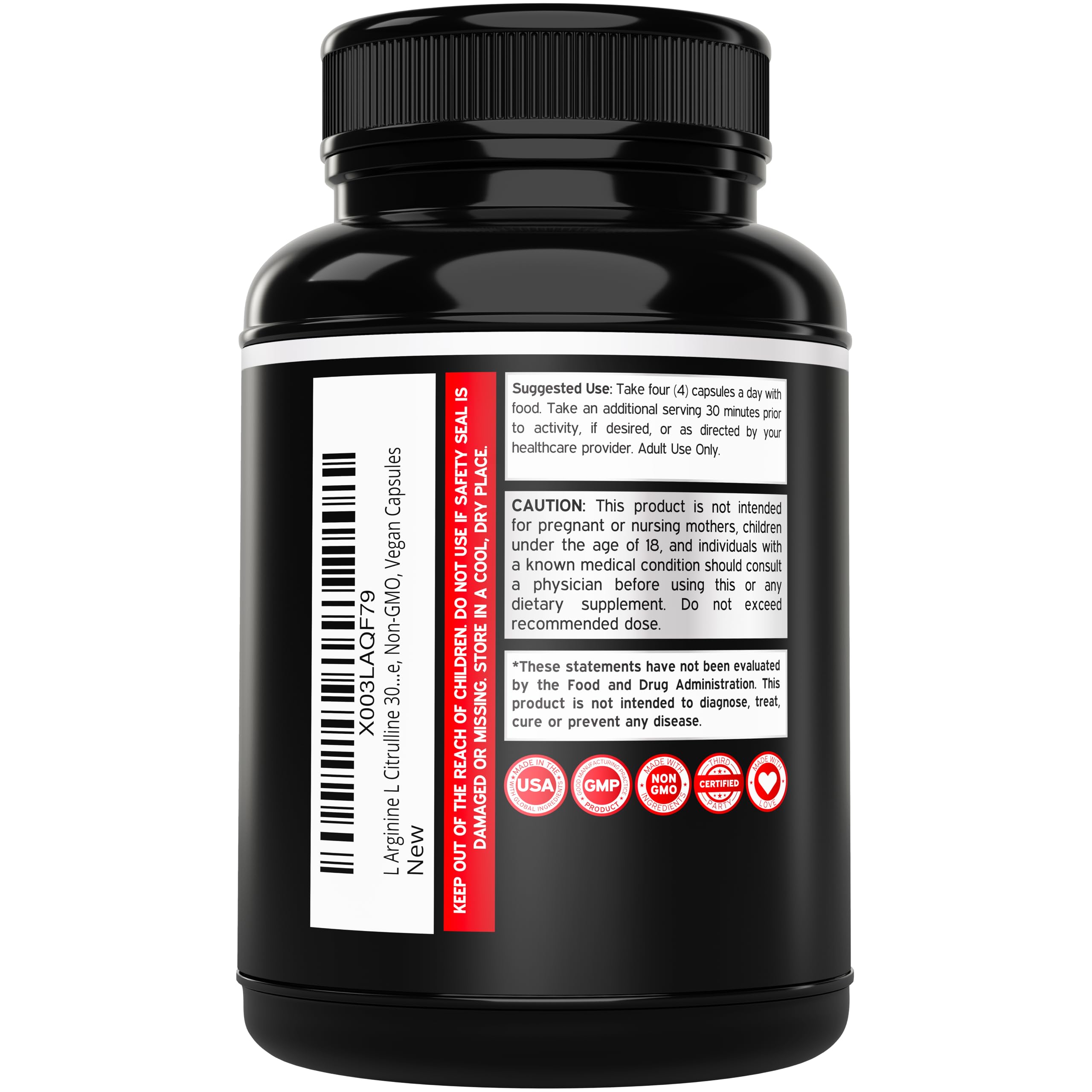 DORADO NUTRITION L-Arginine L-Citrulline Complex capsules close-up