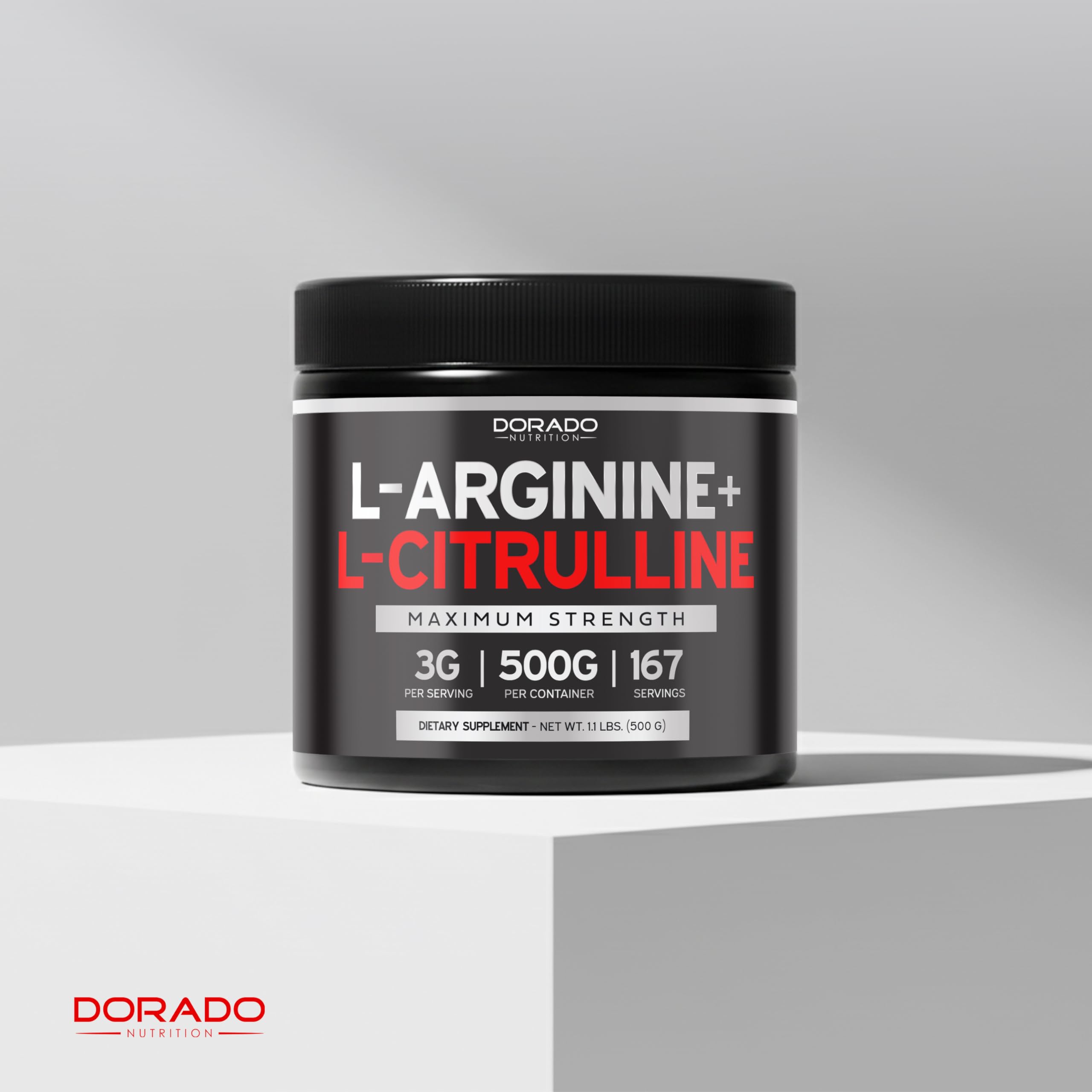 DORADO NUTRITION L-Arginine L-Citrulline Powder 500g scoop