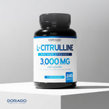 DORADO NUTRITION L-Citrulline Capsules on a wooden background