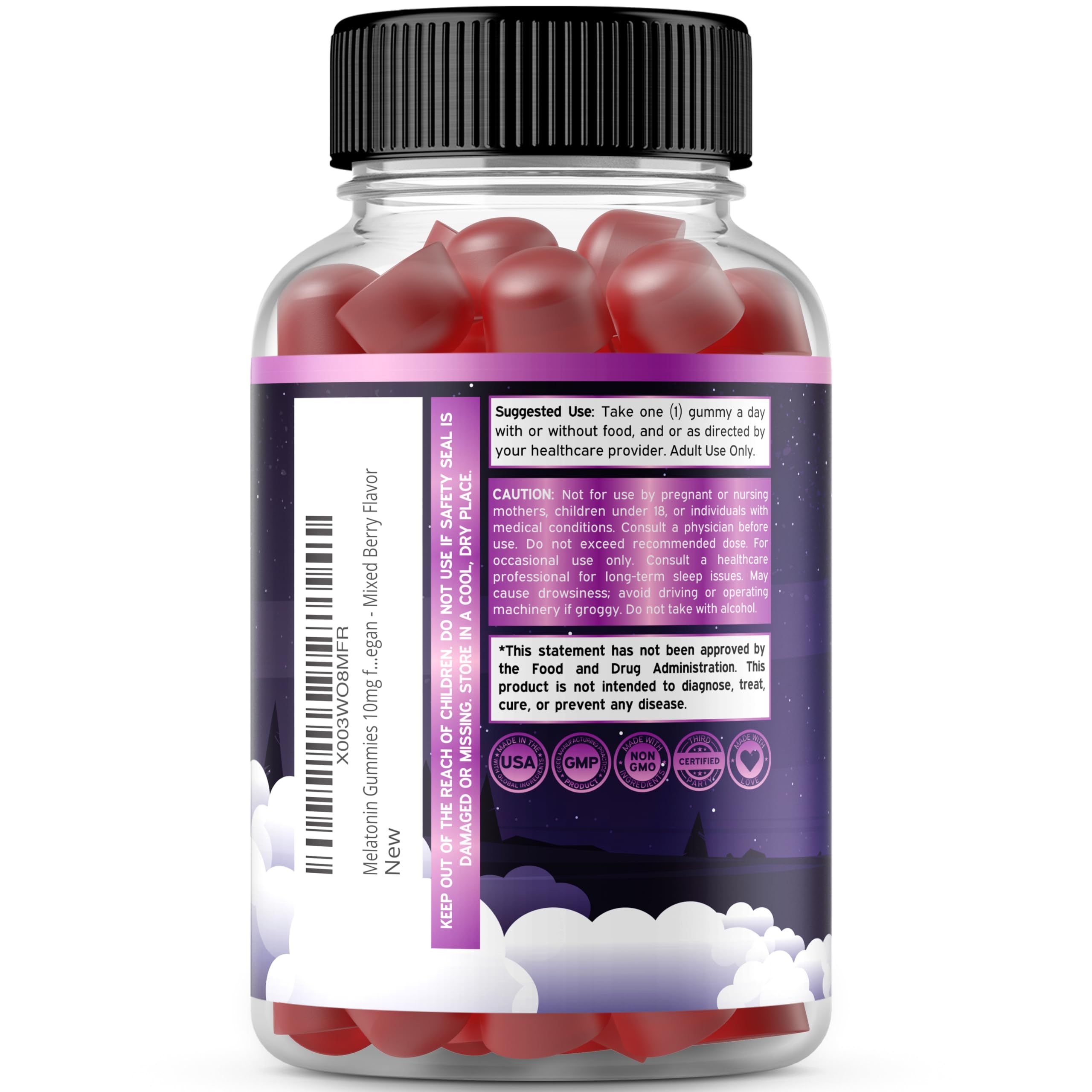 DORADO NUTRITION Melatonin Gummies 180 count bottle