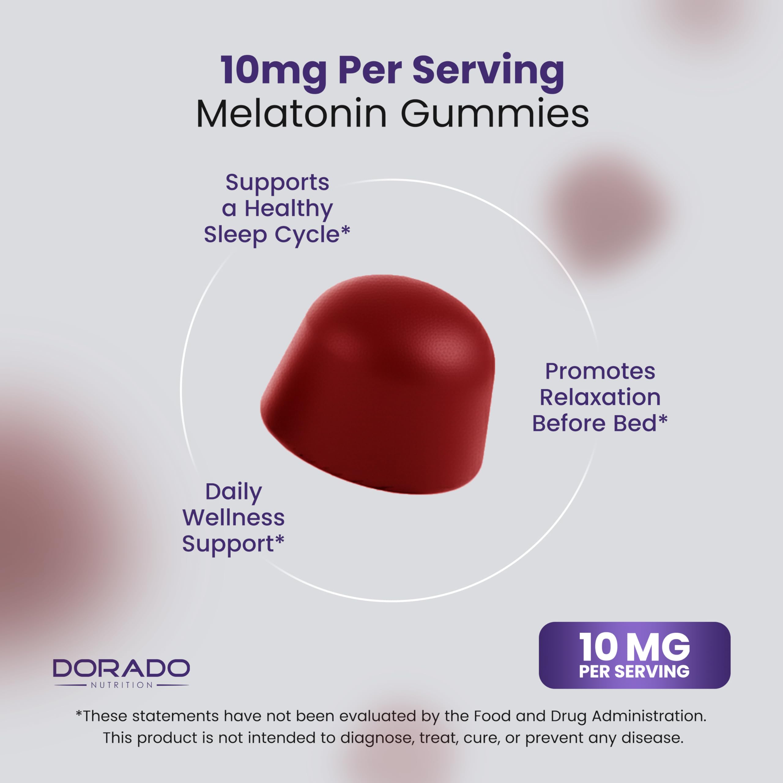DORADO NUTRITION Melatonin Gummies on a wooden surface