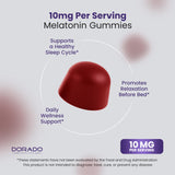 DORADO NUTRITION Melatonin Gummies on a wooden surface