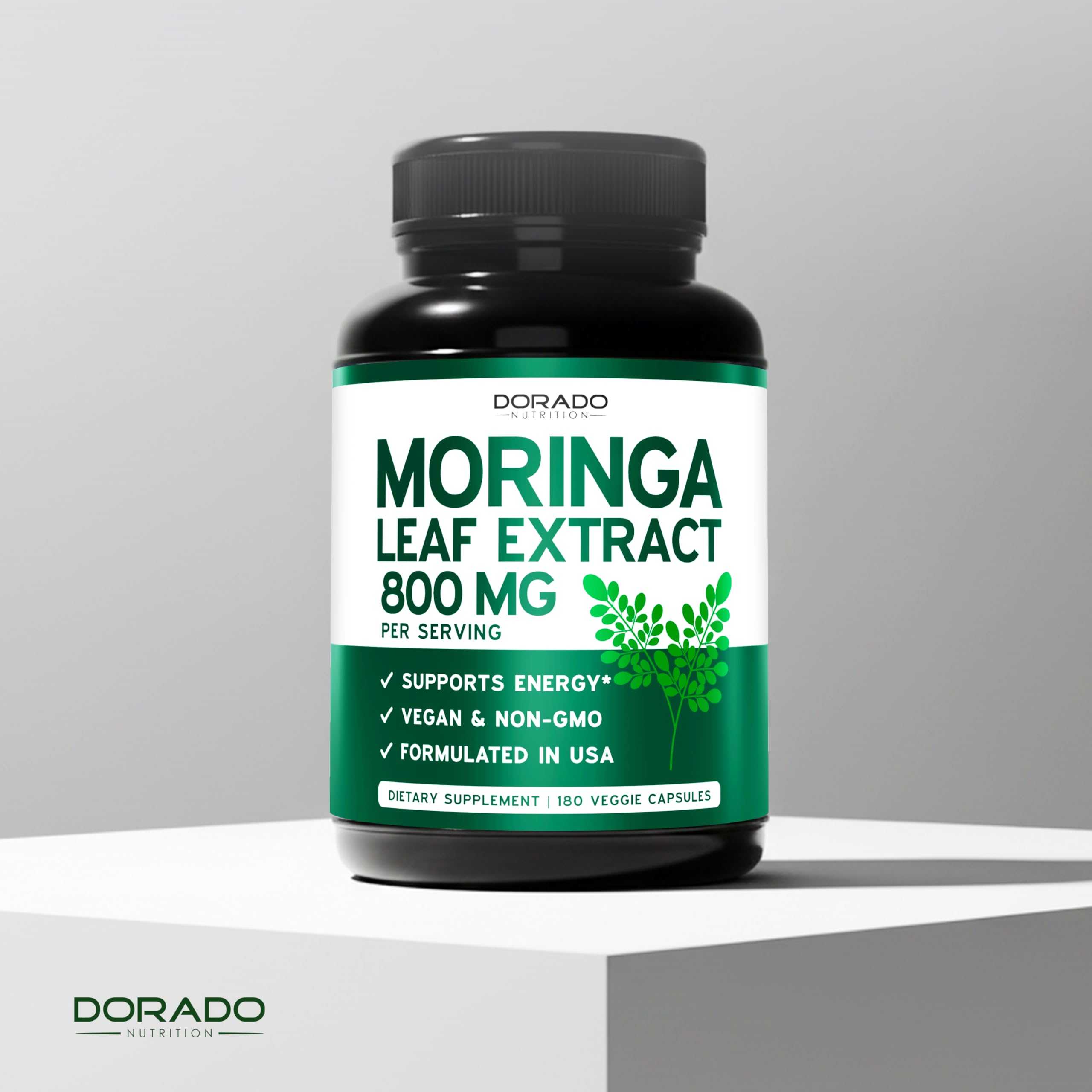 DORADO NUTRITION Moringa Supplement 800mg capsules close-up