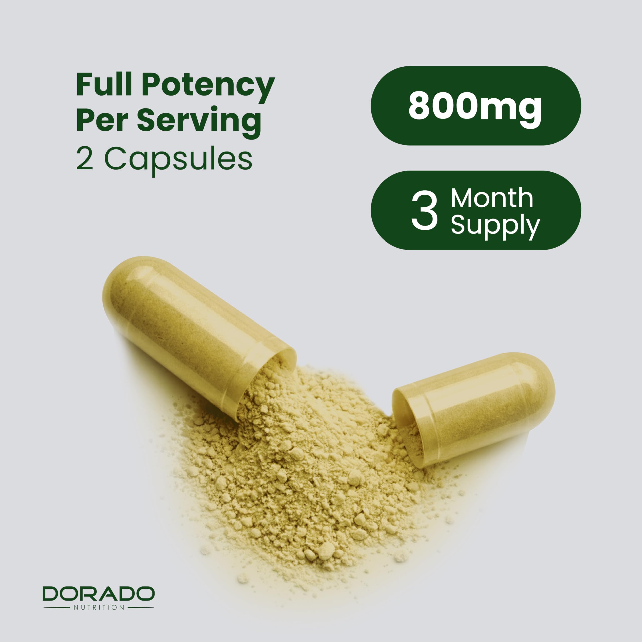 DORADO NUTRITION Moringa Supplement 800mg capsules on a table
