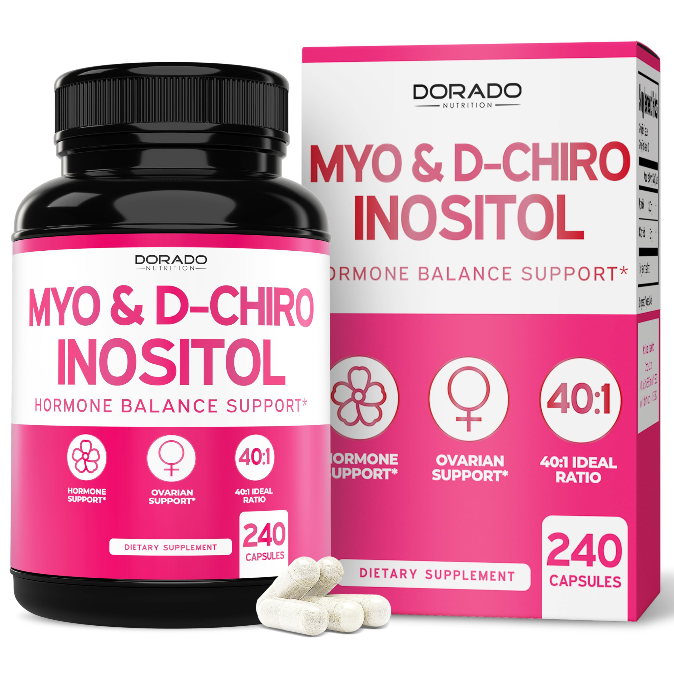 DORADO NUTRITION Myo-Inositol & D-Chiro Supplement front view