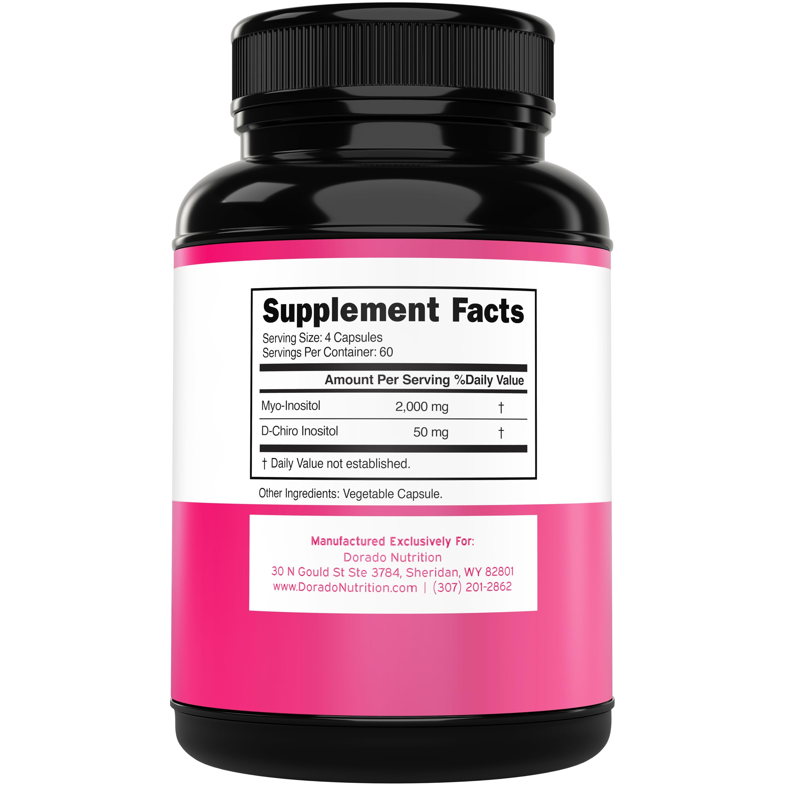 DORADO NUTRITION Myo-Inositol & D-Chiro Supplement side view