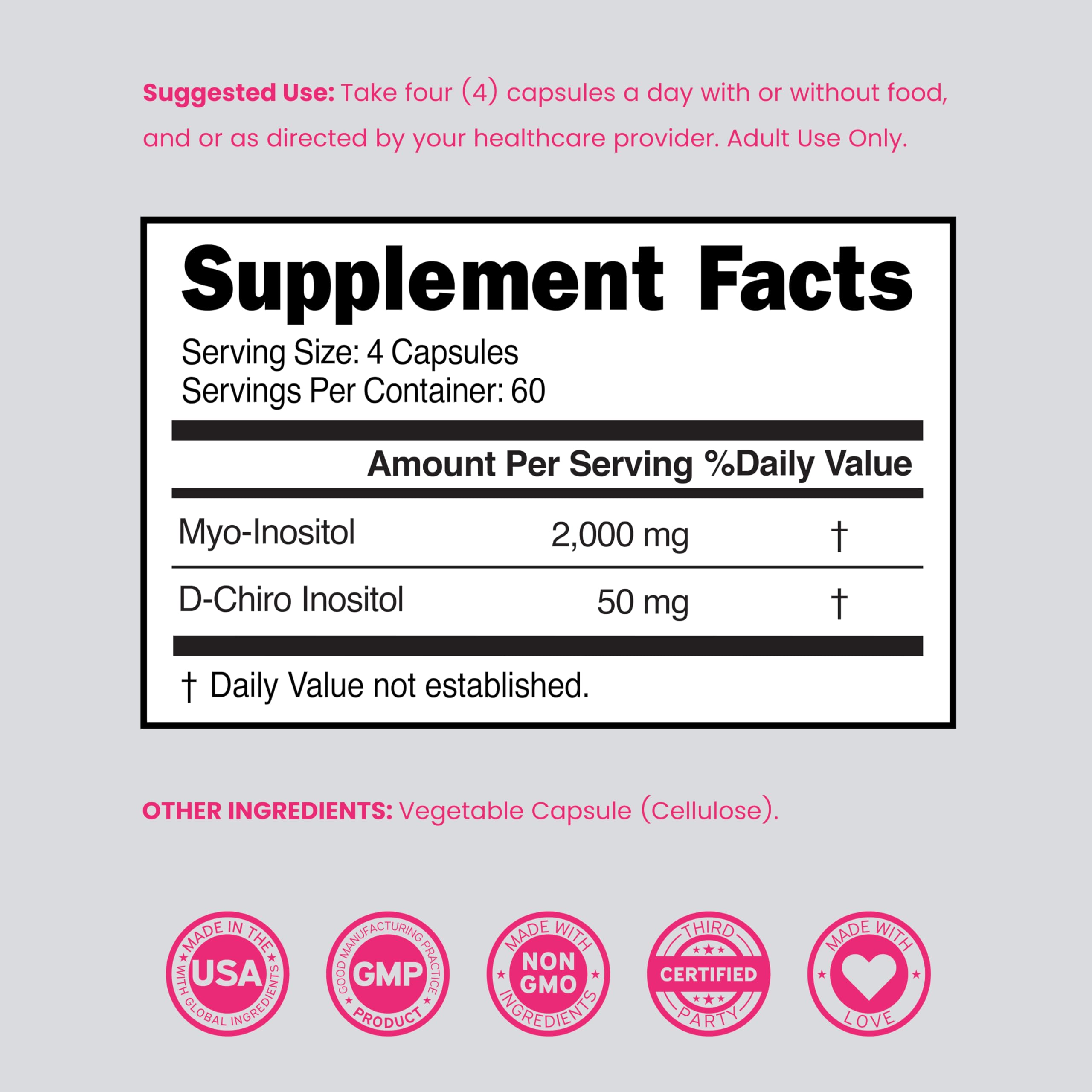 DORADO NUTRITION Myo-Inositol & D-Chiro Supplement with measuring spoon