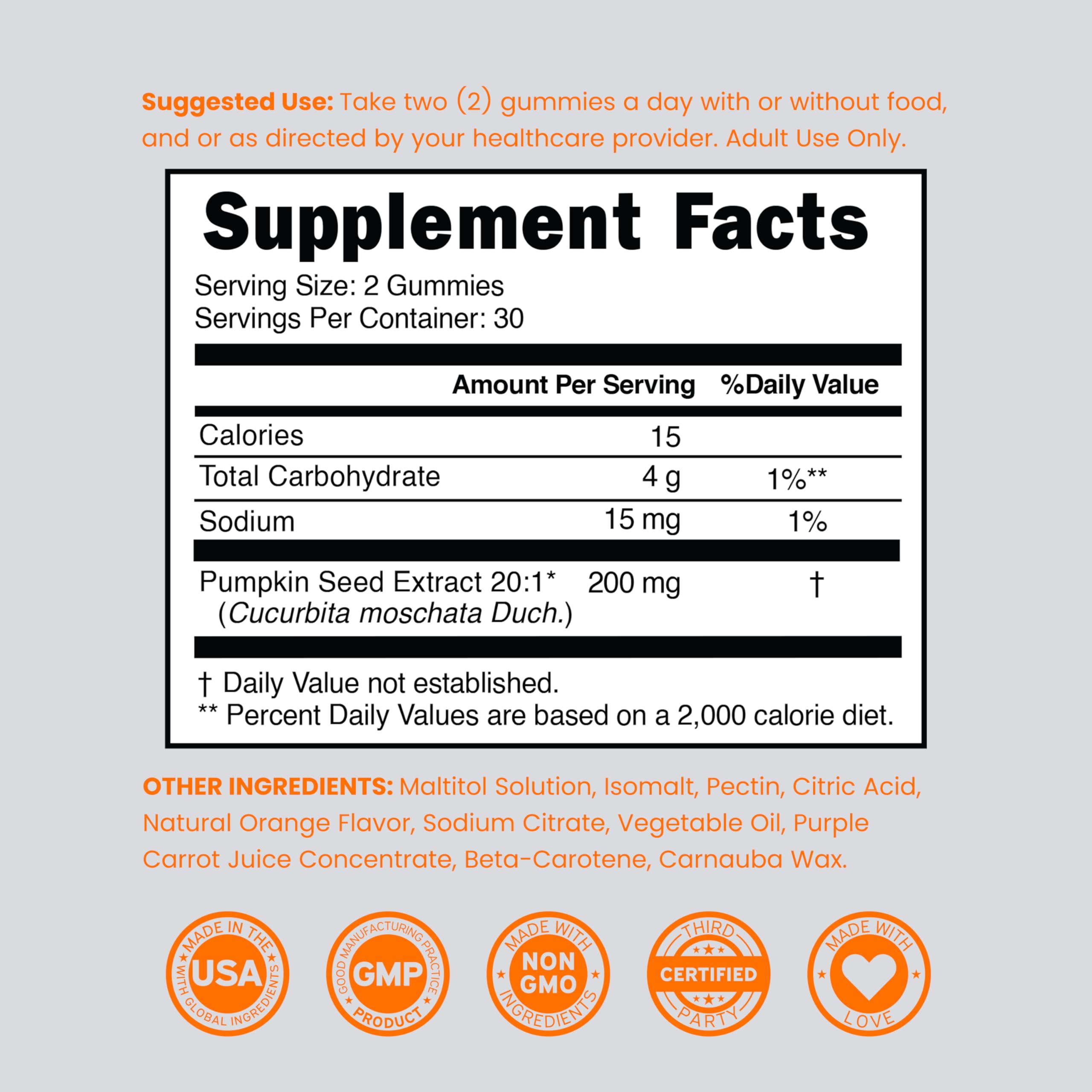 DORADO NUTRITION Pumpkin Seed Oil Gummies bottle with lid open