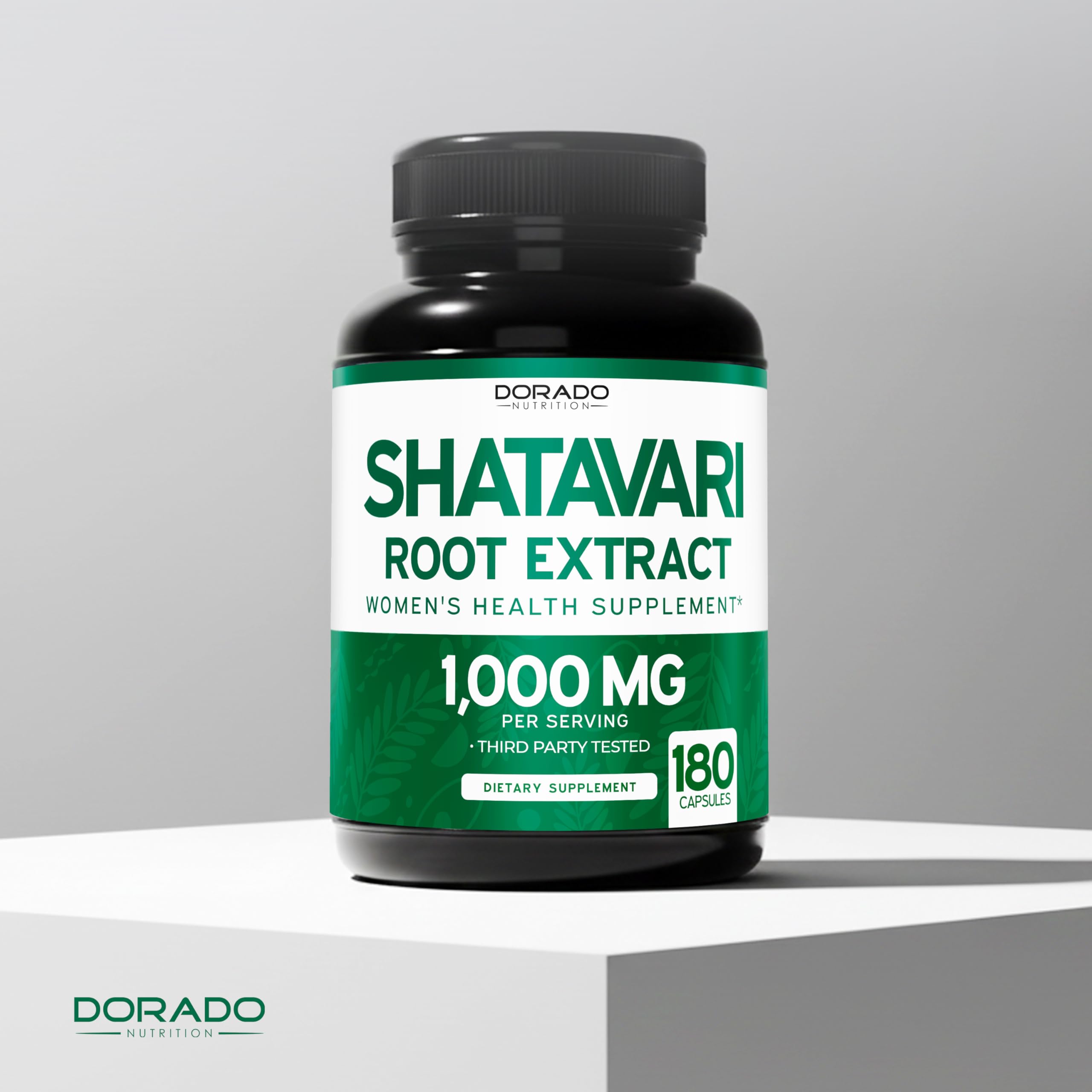 DORADO NUTRITION Shatavari Capsules on a wooden table