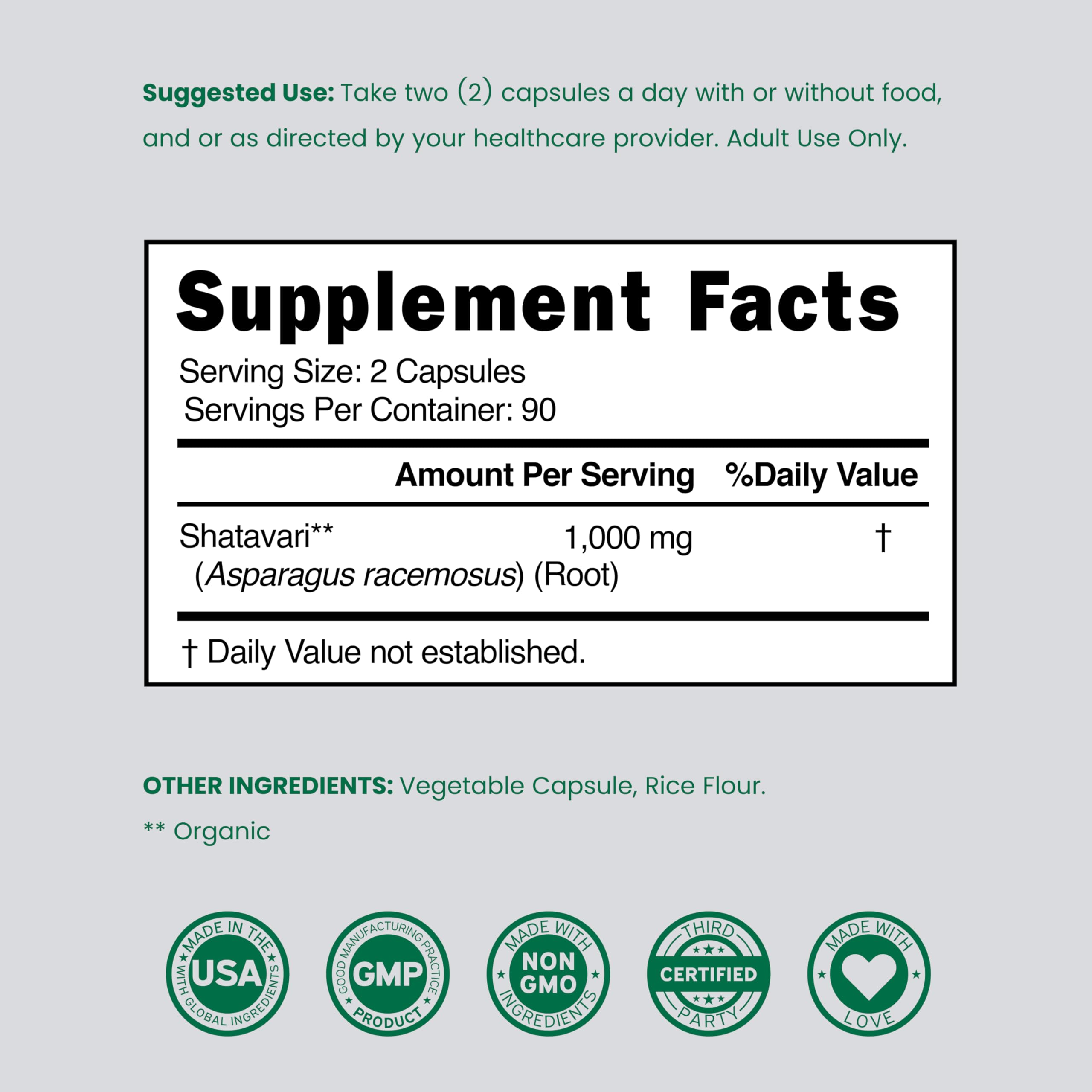 DORADO NUTRITION Shatavari Capsules with herbal background