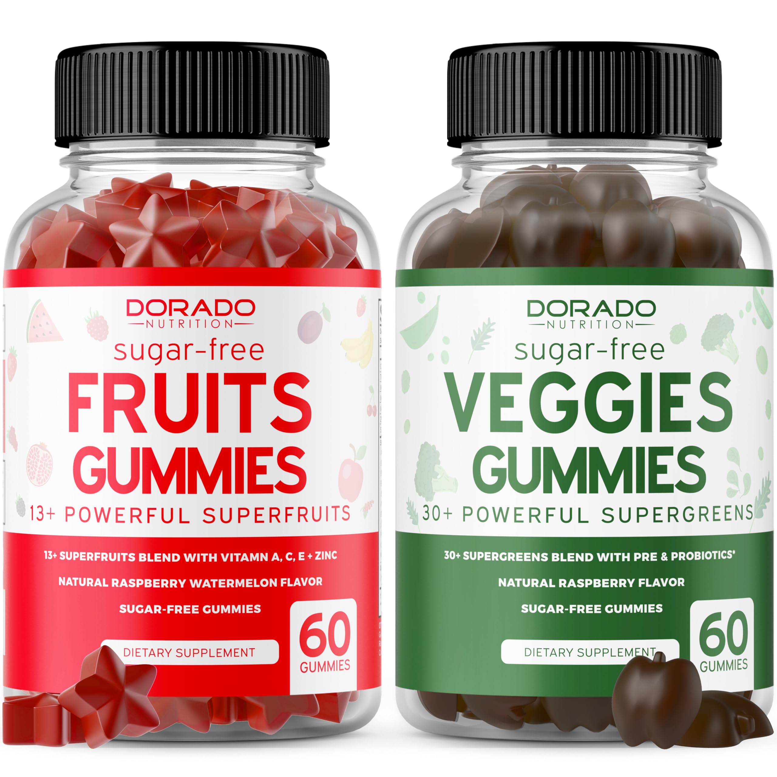 DORADO NUTRITION Sugar-Free Superfruits & Supergreens Gummies front view