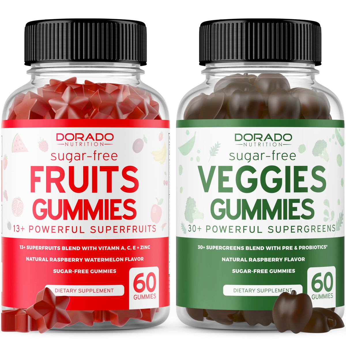 DORADO NUTRITION Sugar-Free Superfruits & Supergreens Gummies front view