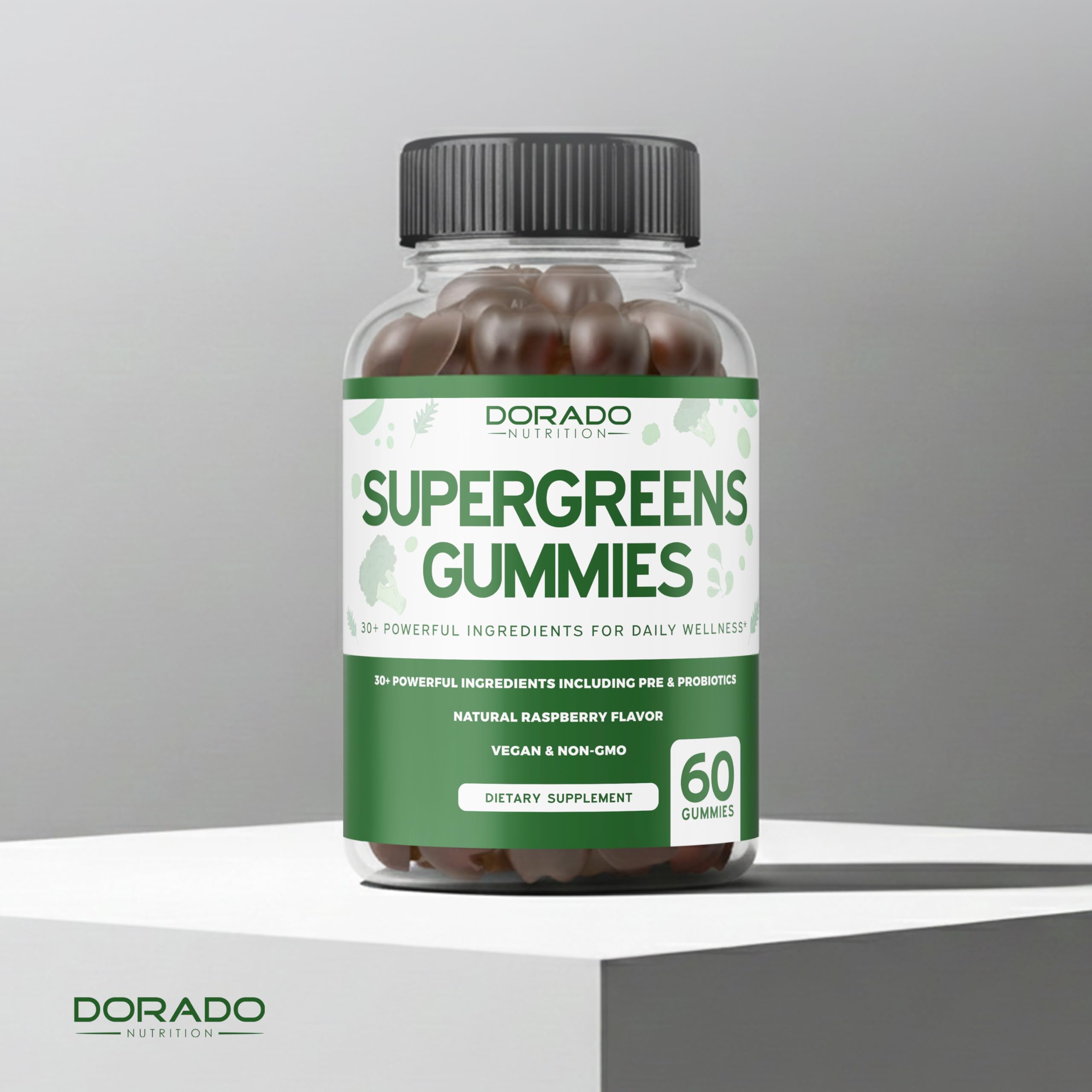DORADO NUTRITION SuperGreens Gummies close-up of gummies
