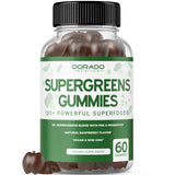 DORADO NUTRITION SuperGreens Gummies front view with raspberry flavour