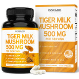 DORADO NUTRITION Tiger Milk Mushroom Supplement 500mg capsule bottle front view