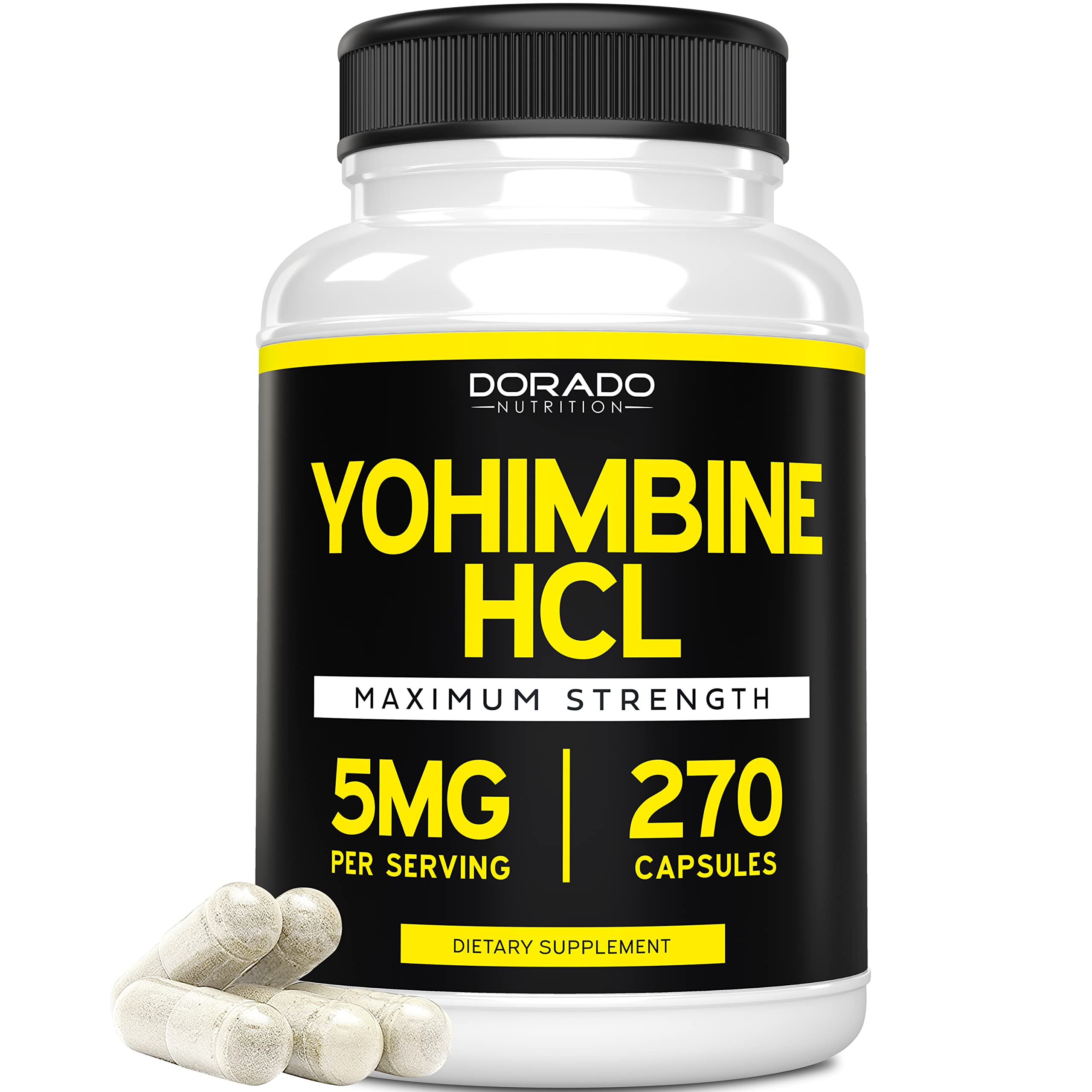 DORADO NUTRITION Yohimbine HCL 270 Capsules front view