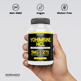 DORADO NUTRITION Yohimbine HCL capsules in a clear dish