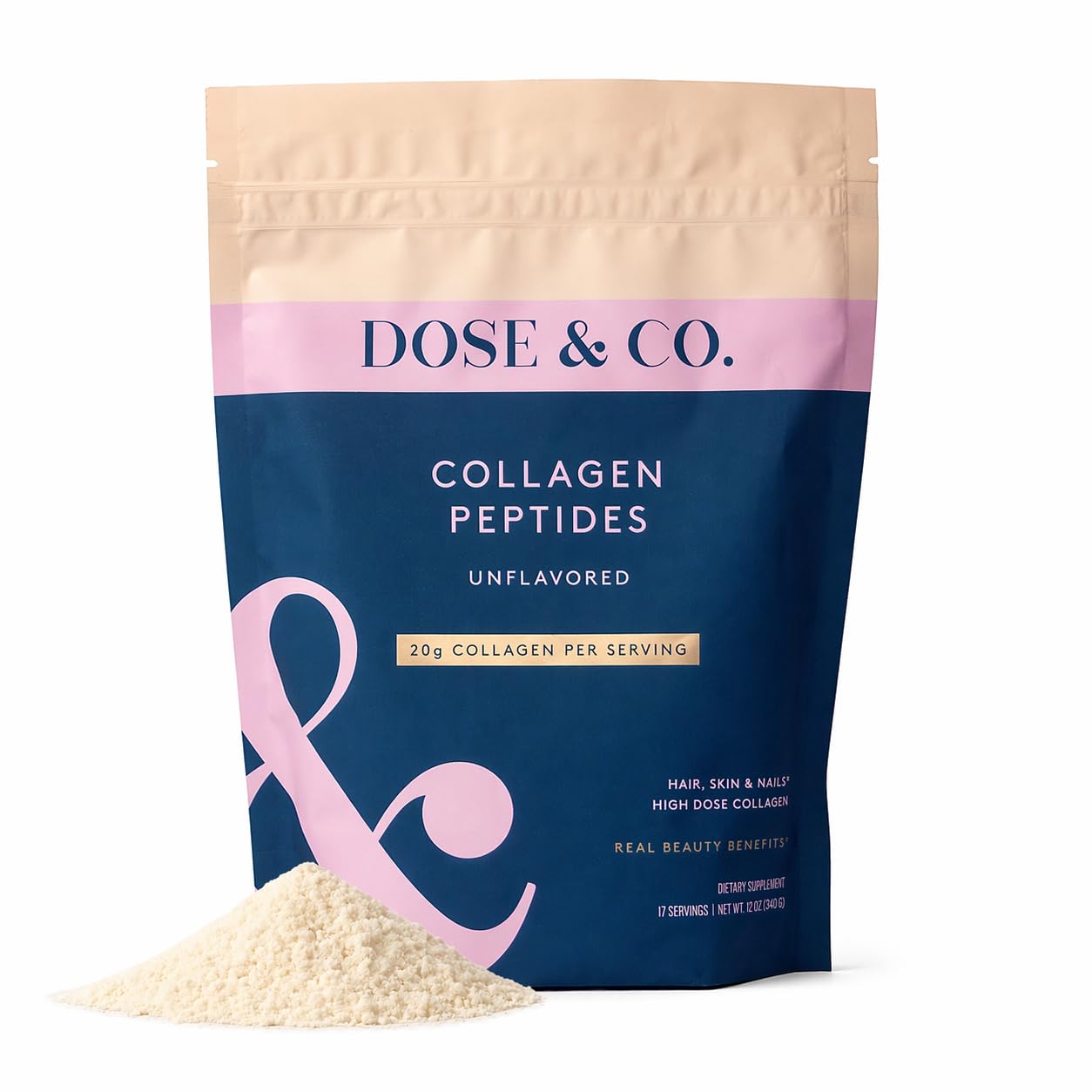 DOSE & CO. Collagen Peptides Powder 290g front view