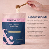 DOSE & CO. Collagen Peptides Powder 290g packaging side view