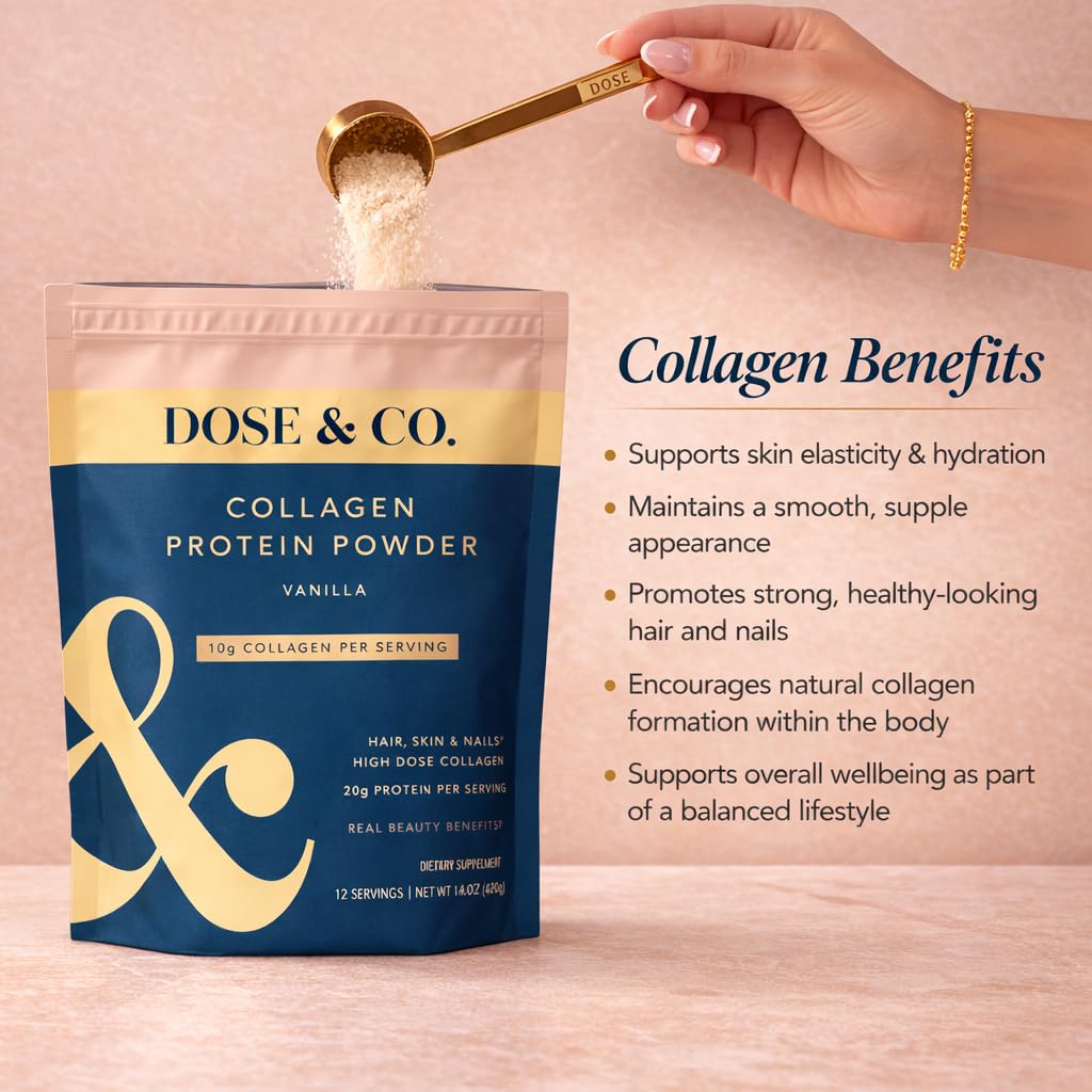 DOSE & CO. Collagen Protein Powder mixed in a smoothie