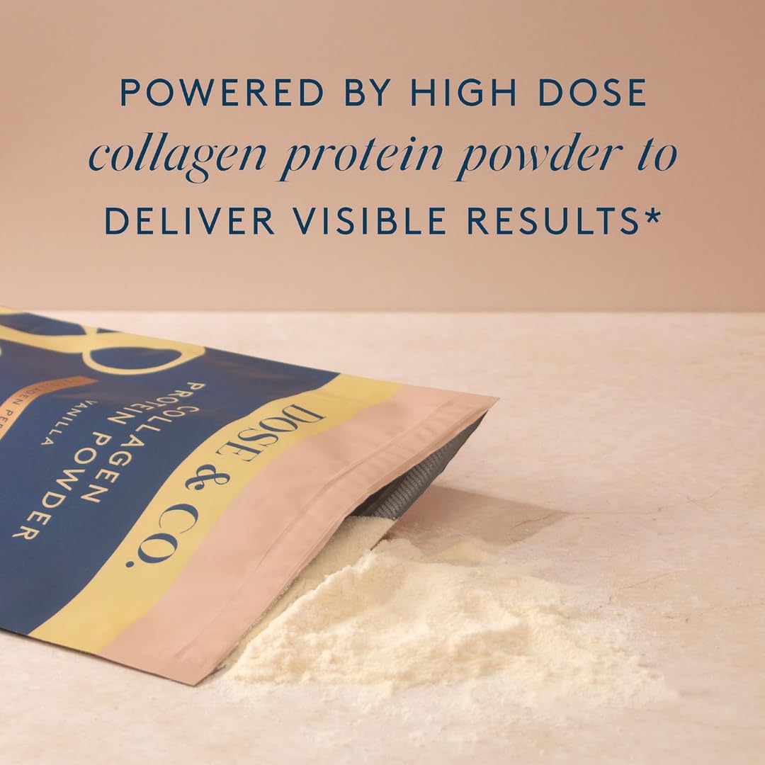 DOSE & CO. Collagen Protein Powder packaging side view