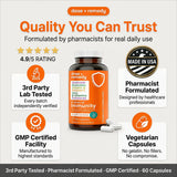 dose + remedy Echinacea Quercetin supplement capsule on a spoon