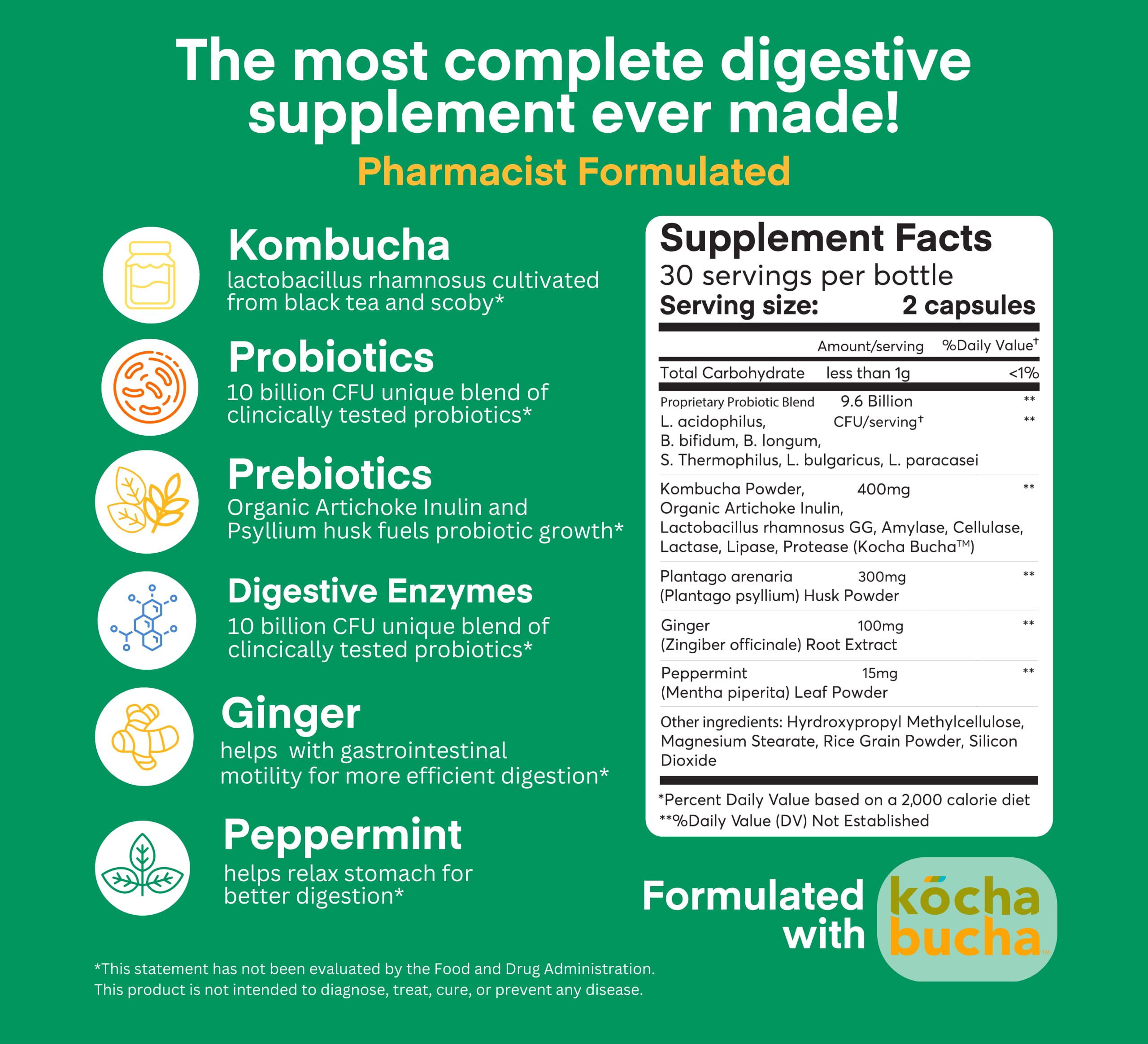 dose + remedy Multi-Enzyme Supplement capsules on a wooden surface