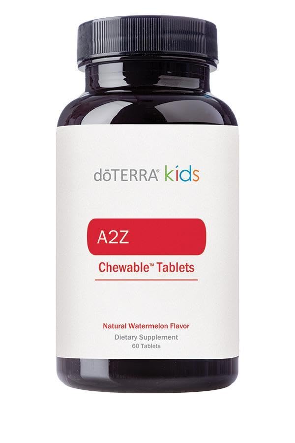 doTERRA a2z Chewable Tablets front view with watermelon flavour packaging
