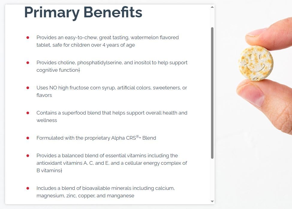 doTERRA a2z Chewable Tablets on a wooden table with some tablets scattered
