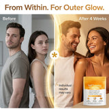 Dotkara Astaxanthin Tanning Gummies lifestyle scene with a person holding the bag