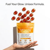Dotkara Astaxanthin Tanning Gummies on a clean surface