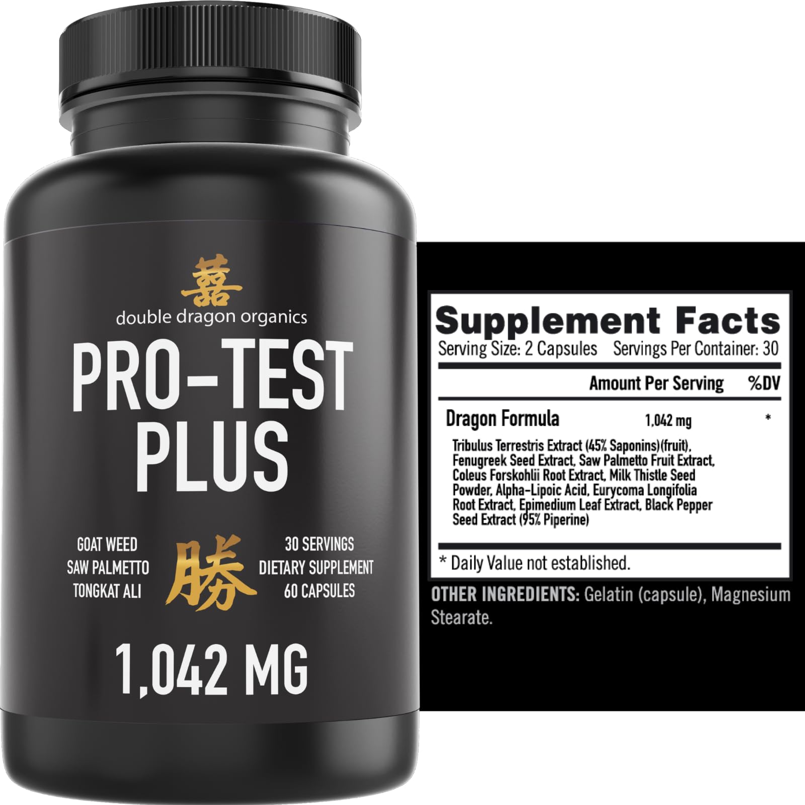 Double Dragon Organics Multivitamin for Men side view