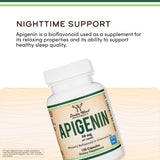 Double Wood Apigenin bottle with dosage information