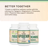 Double Wood Apigenin bottle with nutritional information