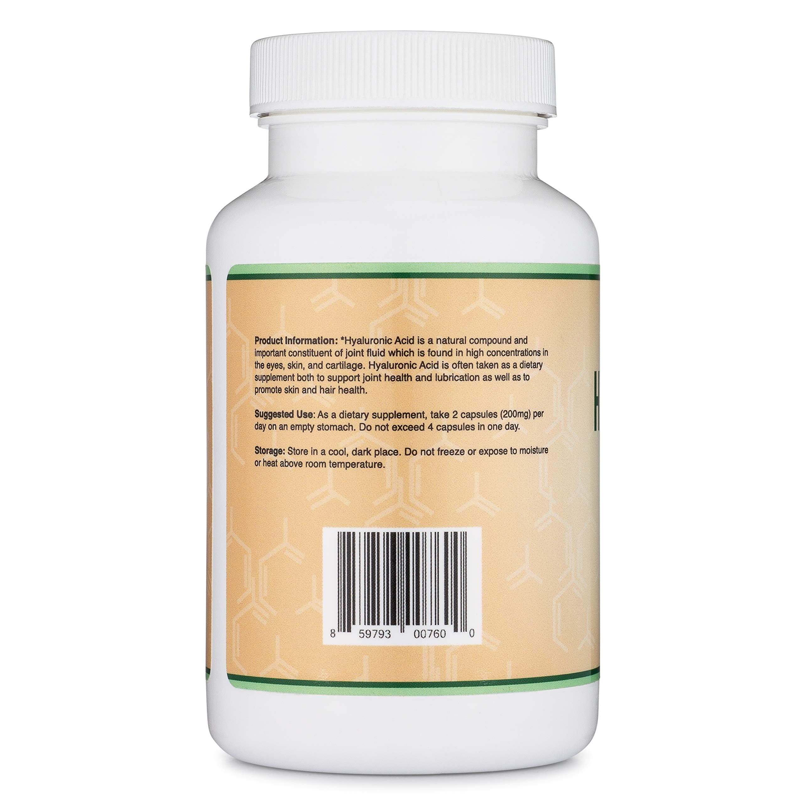 Double Wood Hyaluronic Acid capsules in open bottle