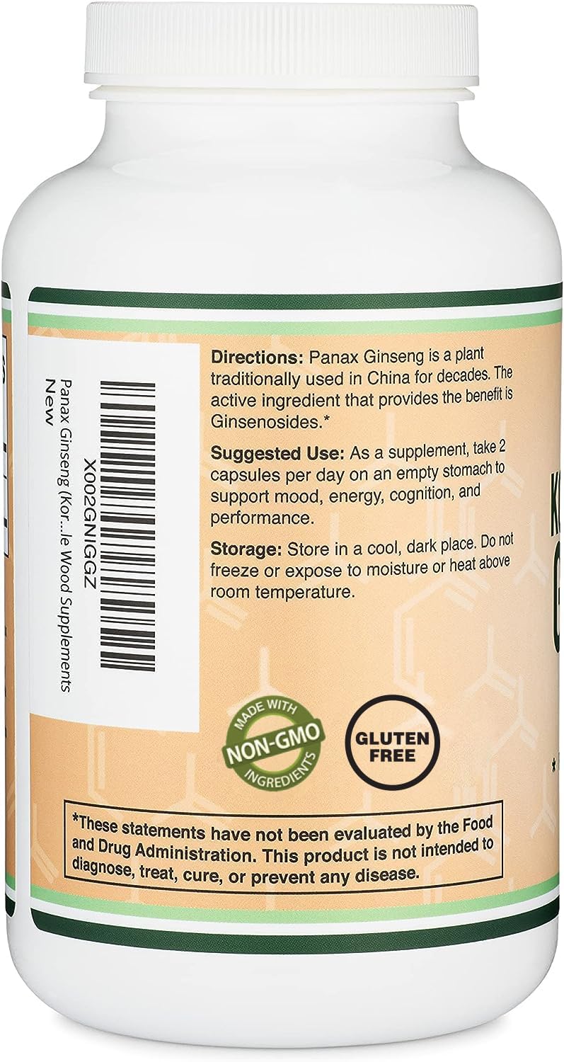 Double Wood Korean Ginseng 1000mg with measuring spoon