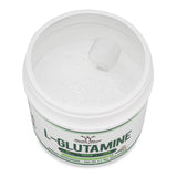Double Wood L-Glutamine Powder 500g on a kitchen counter